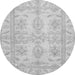 Round Oriental Gray Traditional Rug, abs2492gry