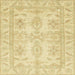 Square Abstract Mustard Yellow Oriental Rug, abs2492