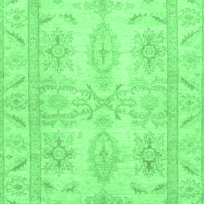 Machine Washable Oriental Emerald Green Traditional Area Rugs, wshabs2492emgrn