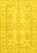 Machine Washable Oriental Yellow Traditional Rug, wshabs2492yw