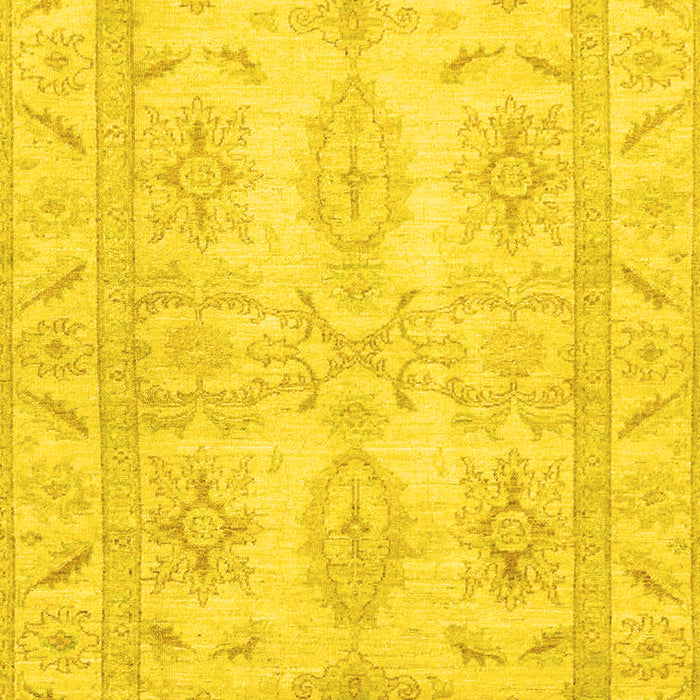 Machine Washable Oriental Yellow Traditional Rug, wshabs2492yw