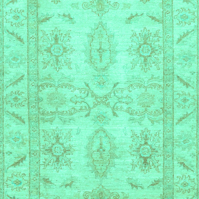 Machine Washable Oriental Turquoise Traditional Area Rugs, wshabs2492turq