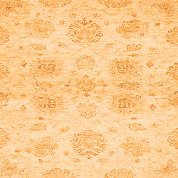 Square Oriental Orange Traditional Rug, abs2493org