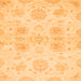 Square Oriental Orange Traditional Rug, abs2493org