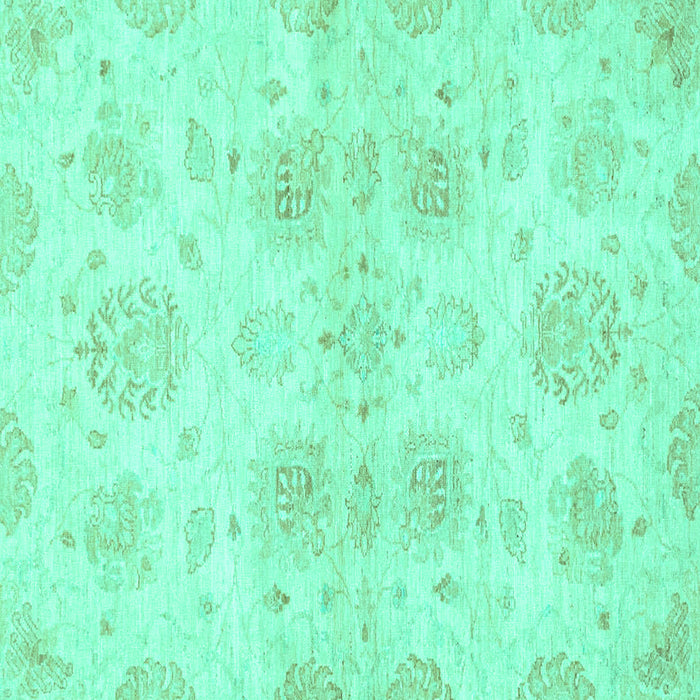 Square Oriental Turquoise Traditional Rug, abs2493turq