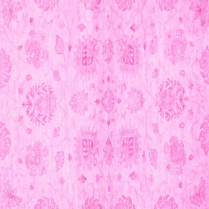 Square Machine Washable Oriental Pink Traditional Rug, wshabs2493pnk