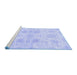 Sideview of Machine Washable Oriental Blue Traditional Rug, wshabs2493blu