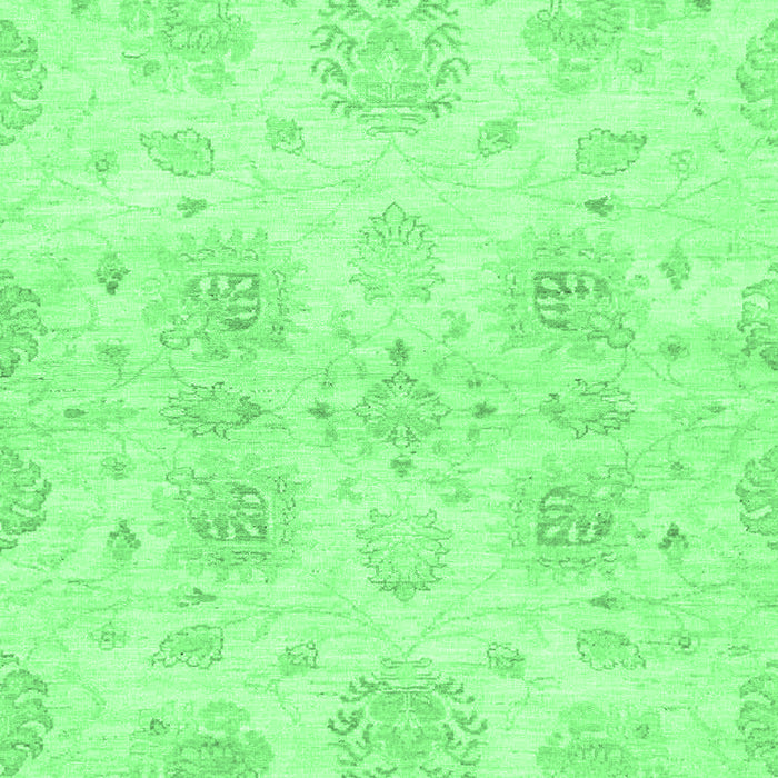 Machine Washable Oriental Emerald Green Traditional Area Rugs, wshabs2493emgrn