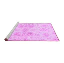 Sideview of Machine Washable Oriental Purple Traditional Area Rugs, wshabs2493pur