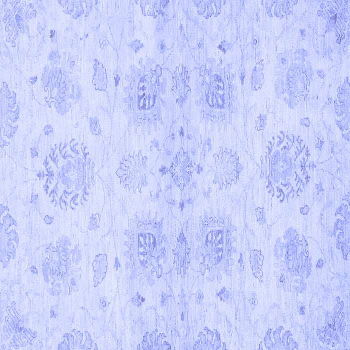 Square Machine Washable Oriental Blue Traditional Rug, wshabs2493blu