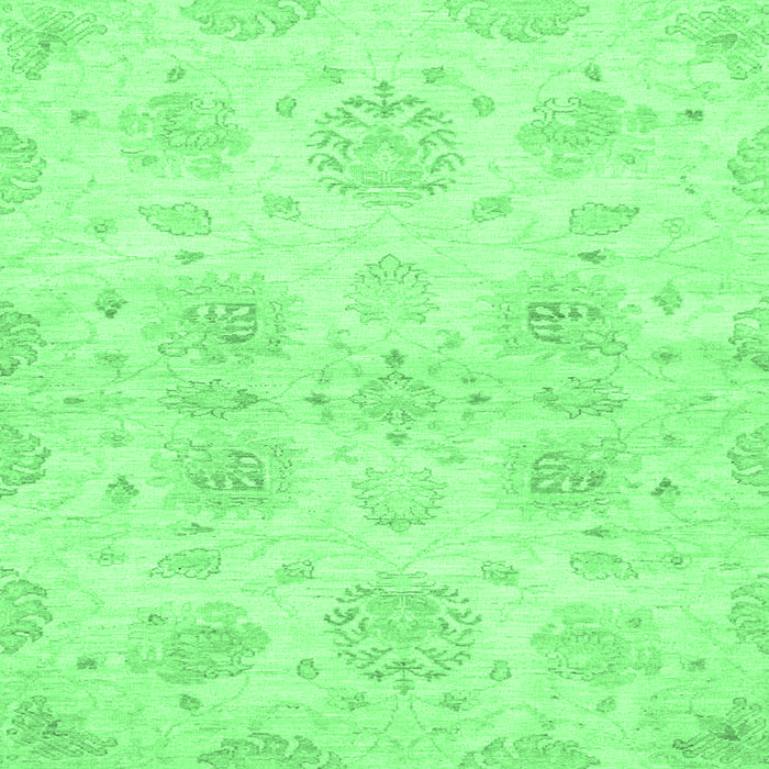 Square Oriental Emerald Green Traditional Rug, abs2493emgrn