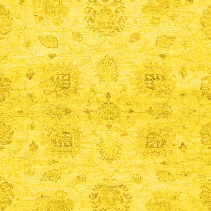Machine Washable Oriental Yellow Traditional Rug, wshabs2493yw