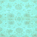 Square Oriental Light Blue Traditional Rug, abs2493lblu