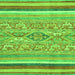 Square Abstract Green Modern Rug, abs2494grn