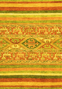 Abstract Yellow Modern Rug, abs2494yw