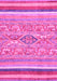 Machine Washable Abstract Pink Modern Rug, wshabs2494pnk