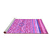 Sideview of Machine Washable Abstract Purple Modern Area Rugs, wshabs2494pur