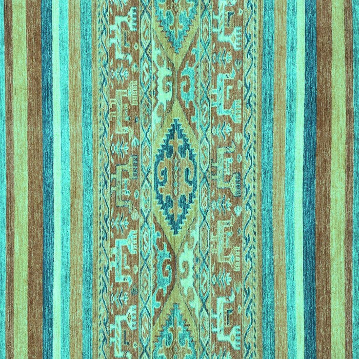 Square Abstract Turquoise Modern Rug, abs2494turq