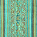 Square Abstract Turquoise Modern Rug, abs2494turq