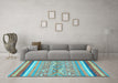 Machine Washable Abstract Light Blue Modern Rug in a Living Room, wshabs2494lblu