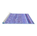 Sideview of Machine Washable Abstract Blue Modern Rug, wshabs2494blu