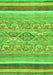 Machine Washable Abstract Green Modern Area Rugs, wshabs2494grn