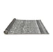 Sideview of Abstract Gray Modern Rug, abs2494gry