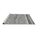 Sideview of Machine Washable Abstract Gray Modern Rug, wshabs2494gry