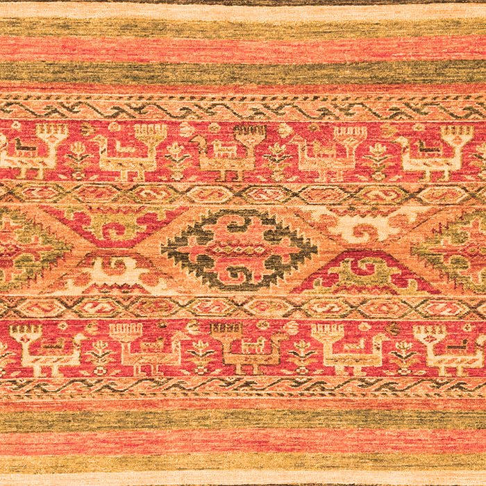 Machine Washable Abstract Orange Modern Area Rugs, wshabs2494org