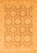 Machine Washable Oriental Orange Traditional Area Rugs, wshabs2495org