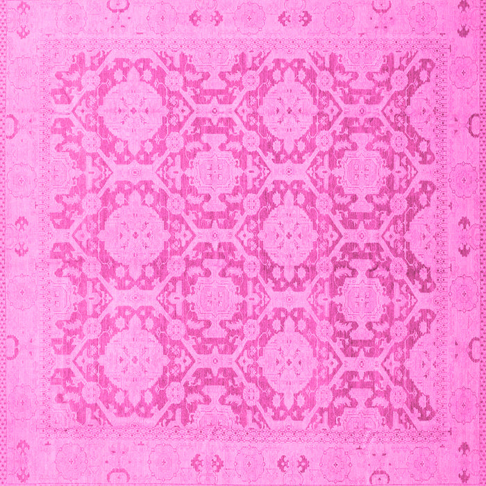 Square Oriental Pink Traditional Rug, abs2495pnk