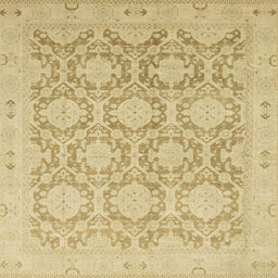 Square Abstract Gold Oriental Rug, abs2495