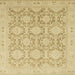 Square Abstract Gold Oriental Rug, abs2495