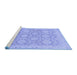 Sideview of Machine Washable Oriental Blue Traditional Rug, wshabs2495blu