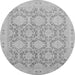 Round Oriental Gray Traditional Rug, abs2495gry