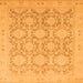 Square Oriental Orange Traditional Rug, abs2495org