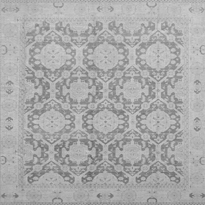 Square Oriental Gray Traditional Rug, abs2495gry