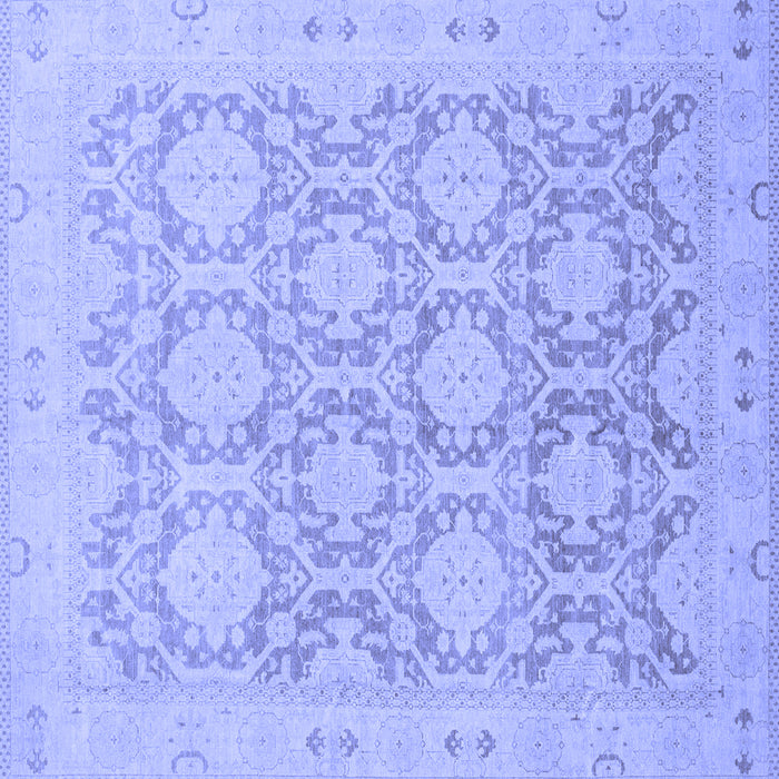 Square Oriental Blue Traditional Rug, abs2495blu