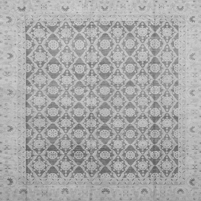 Square Machine Washable Oriental Gray Traditional Rug, wshabs2496gry