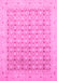 Machine Washable Oriental Pink Traditional Rug, wshabs2496pnk