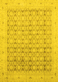 Oriental Yellow Traditional Rug, abs2496yw