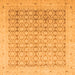 Square Oriental Orange Traditional Rug, abs2496org