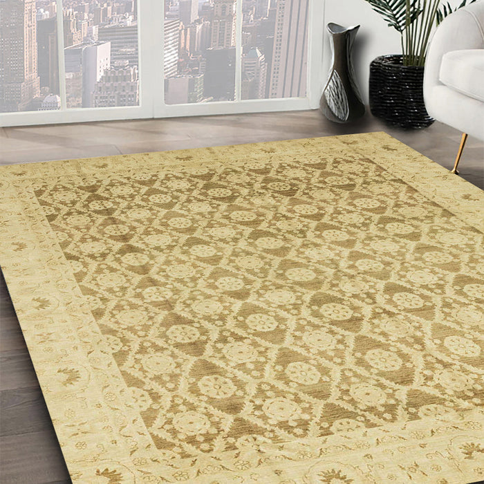 Machine Washable Abstract Orange Rug in a Family Room, wshabs2496