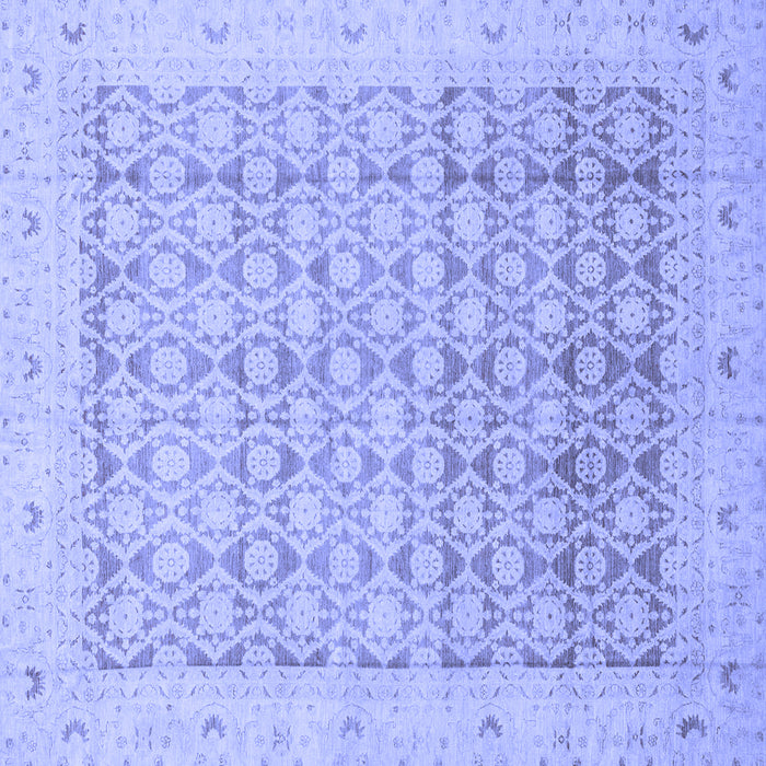 Square Oriental Blue Traditional Rug, abs2496blu
