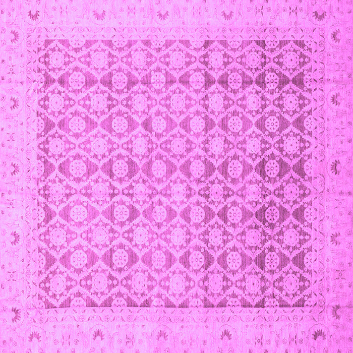 Square Machine Washable Oriental Purple Traditional Area Rugs, wshabs2496pur