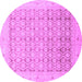 Round Oriental Purple Traditional Rug, abs2496pur