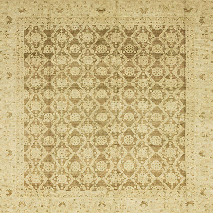 Square Machine Washable Abstract Orange Rug, wshabs2496