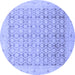 Round Oriental Blue Traditional Rug, abs2496blu