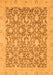 Machine Washable Oriental Orange Traditional Area Rugs, wshabs2497org