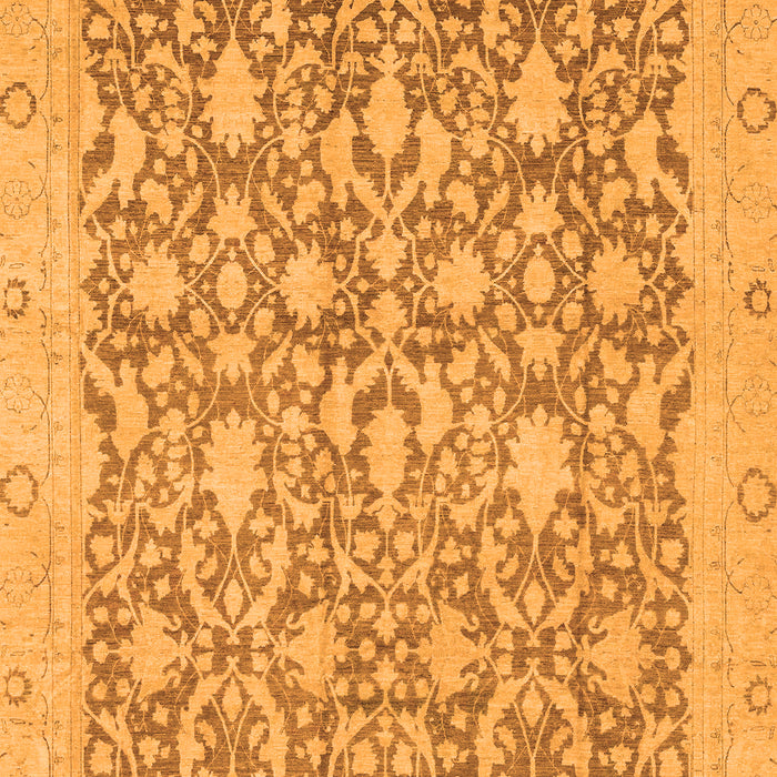 Machine Washable Oriental Orange Traditional Area Rugs, wshabs2497org